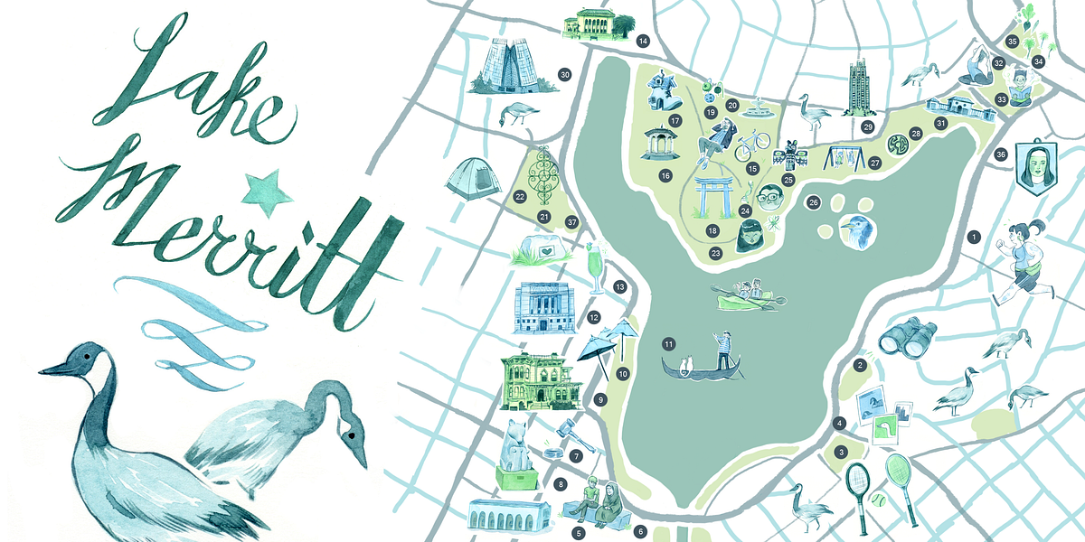 Image of: An Illustrated Guide to Lake Merritt