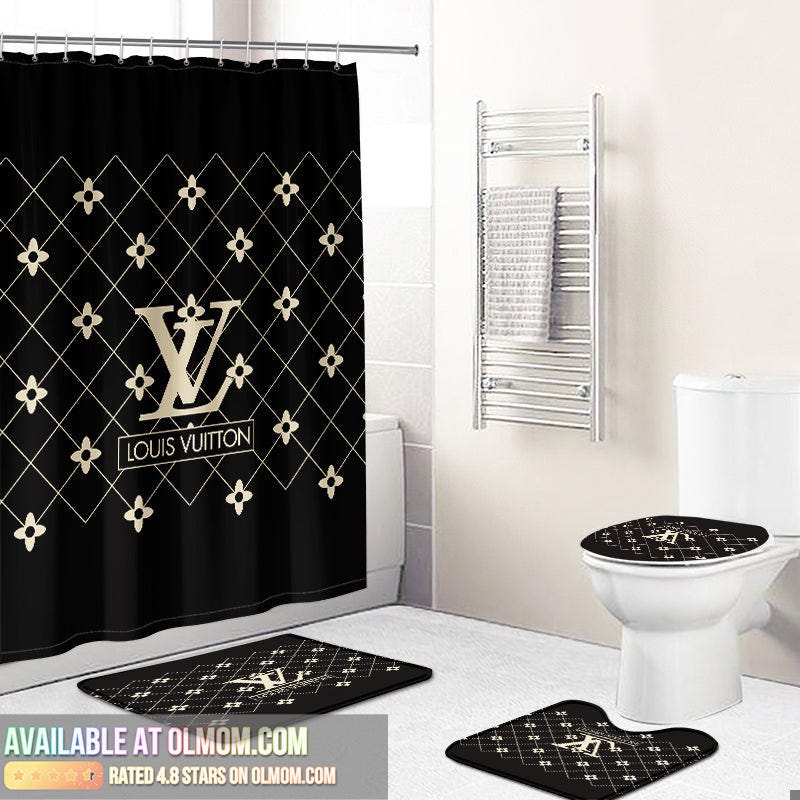 HOT Louis Vuitton Shower Curtain Bathroom Set New 2022 - Hothot