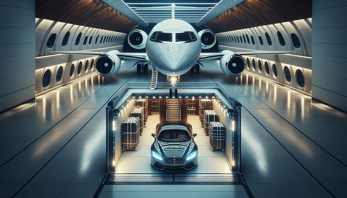 Amazing Private Jet With Car Garage Gallery