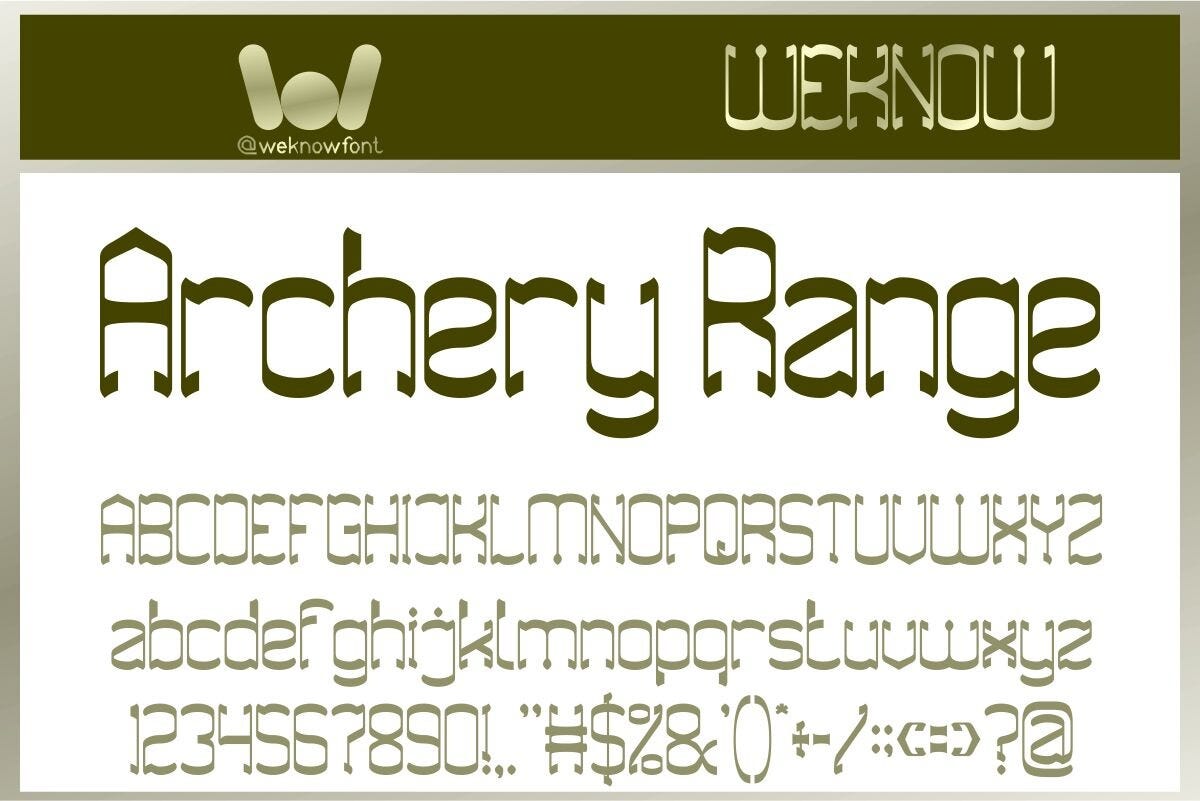 Archery Range Font by Emmaethereal May, 2024 Medium