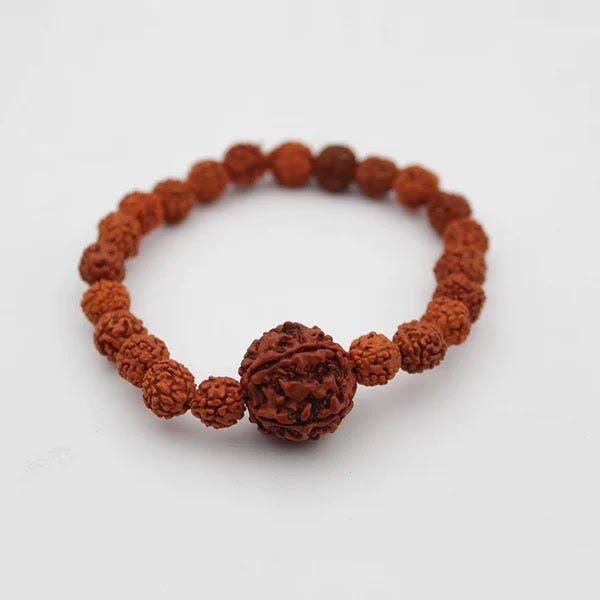 Natural Five Mukhi Rudraksha Bracelet for Men and Women Original, Lab  Certified Stretchable 5 Face Rudraksha Bracelet Rakhi for Gift, Brown  Energized Wrist Hand Band Beads, Rakhi for Brother and Bhabhi