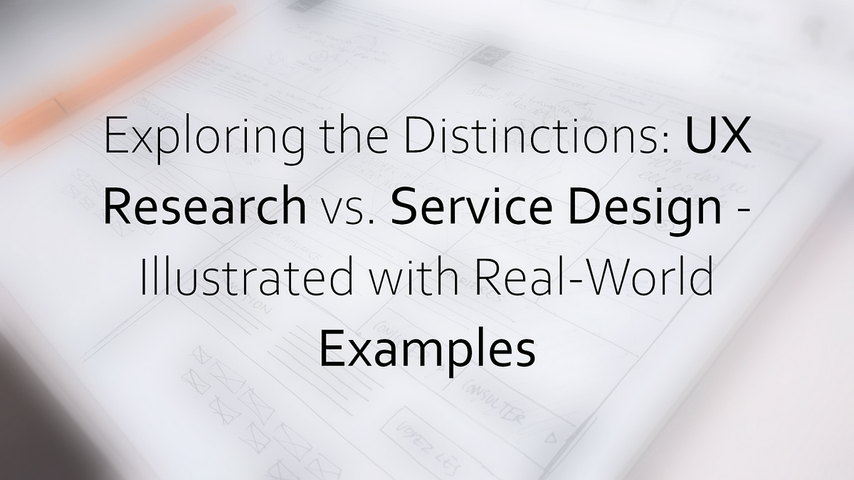 user research vs service design