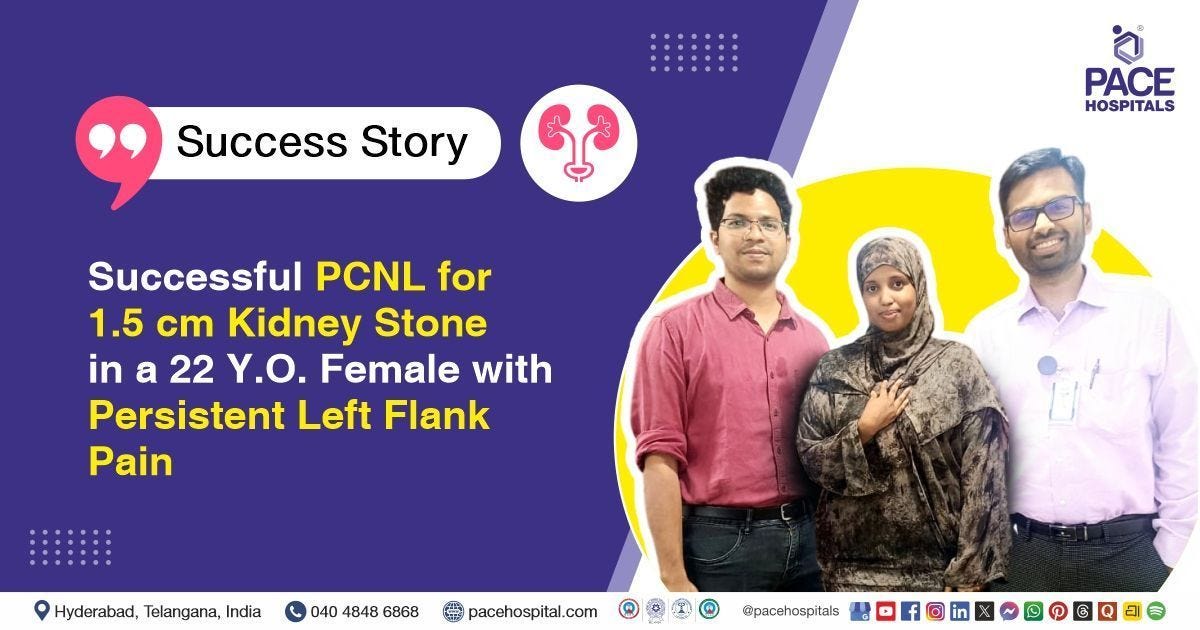Successful PCNL for 1.5 cm Kidney Stone in a 22 Y.O. Female with Persistent Left Flank Pain
