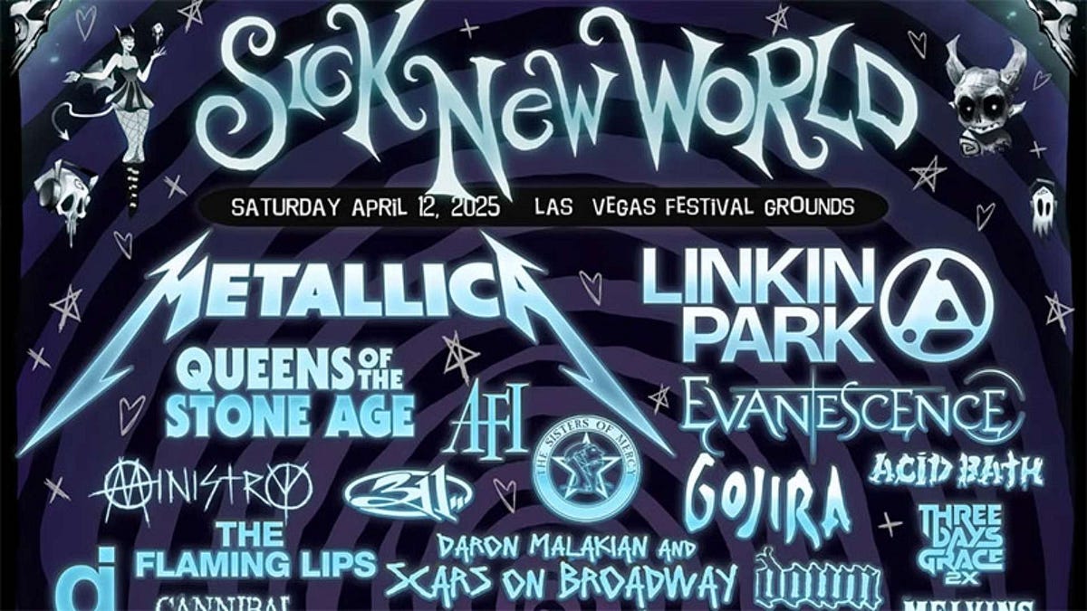SICK NEW WORLD LINKIN PARK, METALLICA And More Announced For 2025