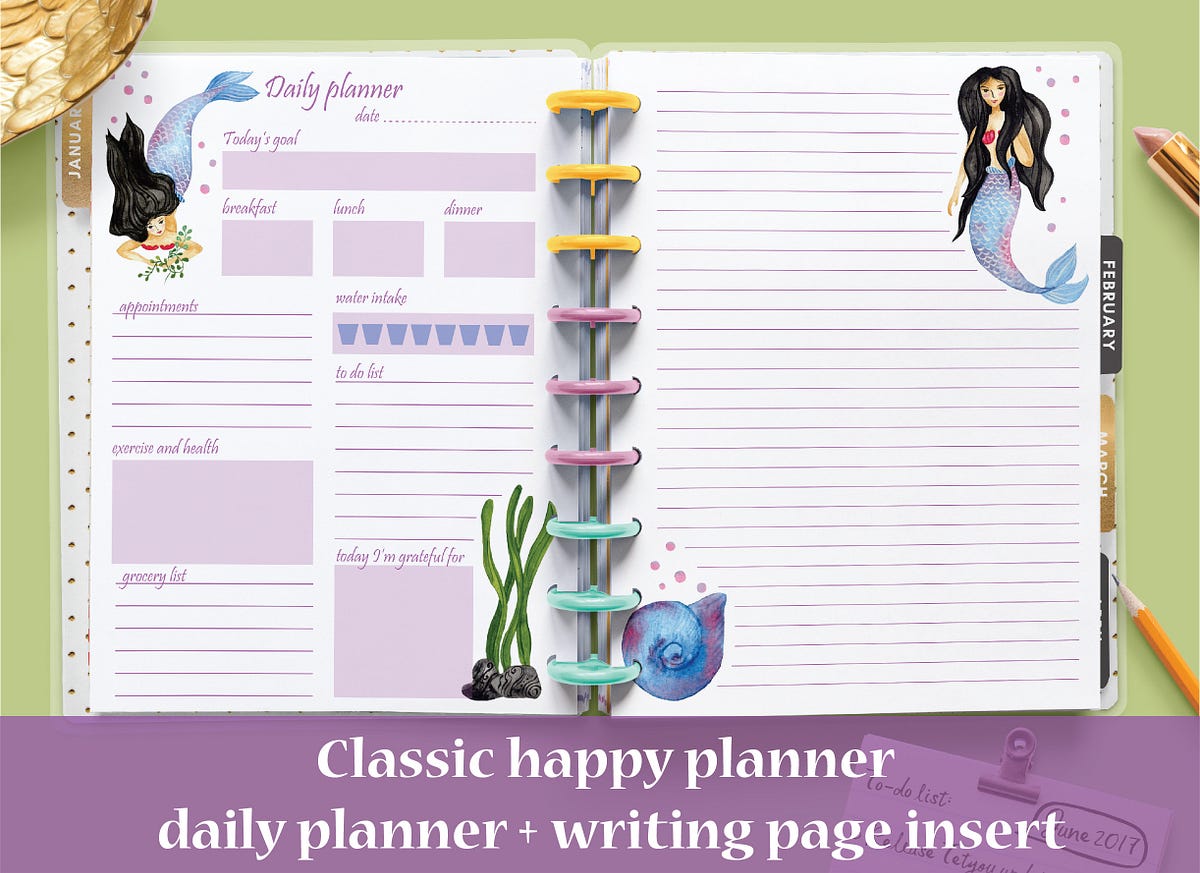 PrettyClassic Happy Daily Planner Insert Free Download | by Miamingle ...