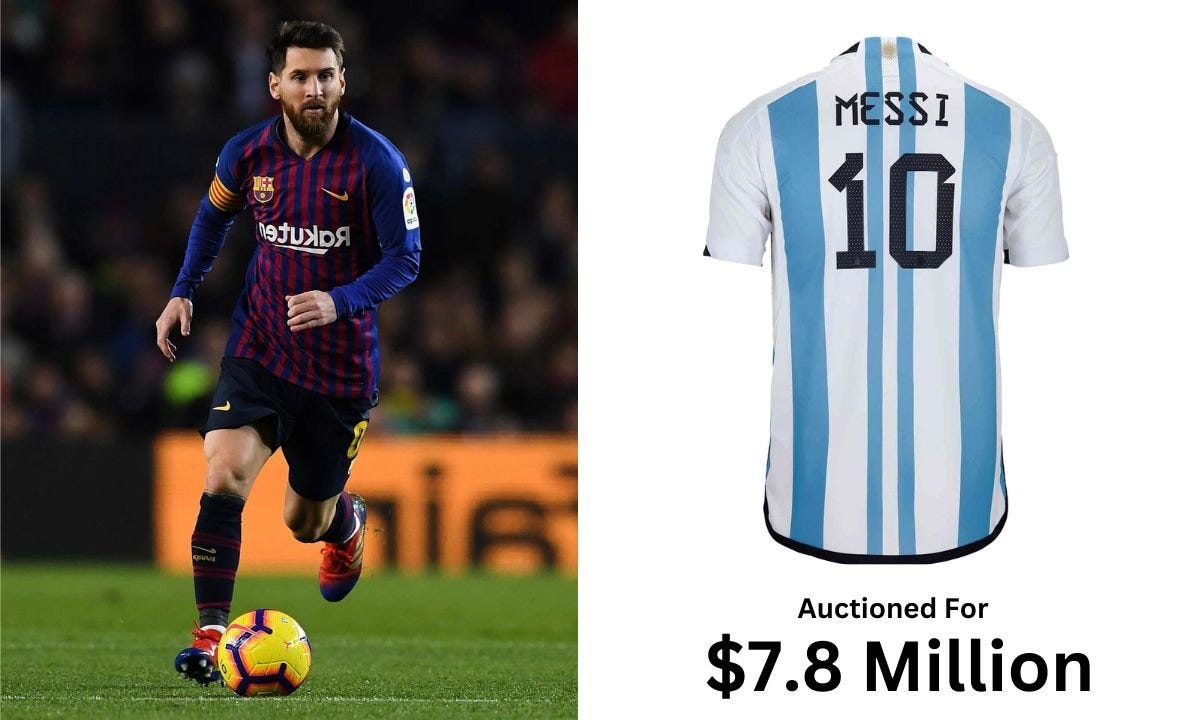 6 Jerseys of Lionel Messi Auctioned for 7.8 million Dollars | by Decode