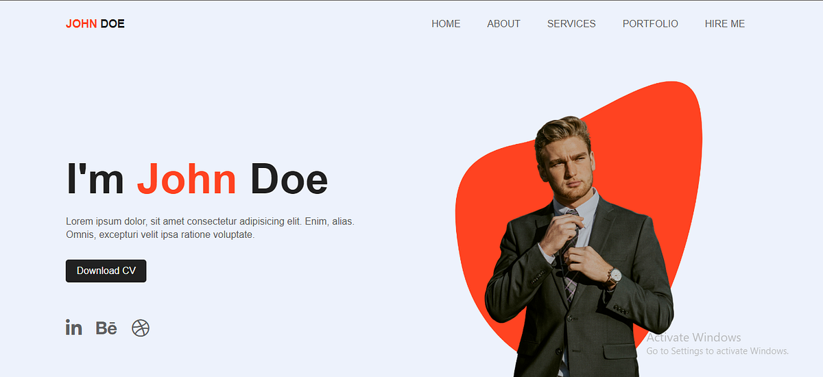Beautiful Portfolio design using HTML and CSS. - Codersuppport - Medium