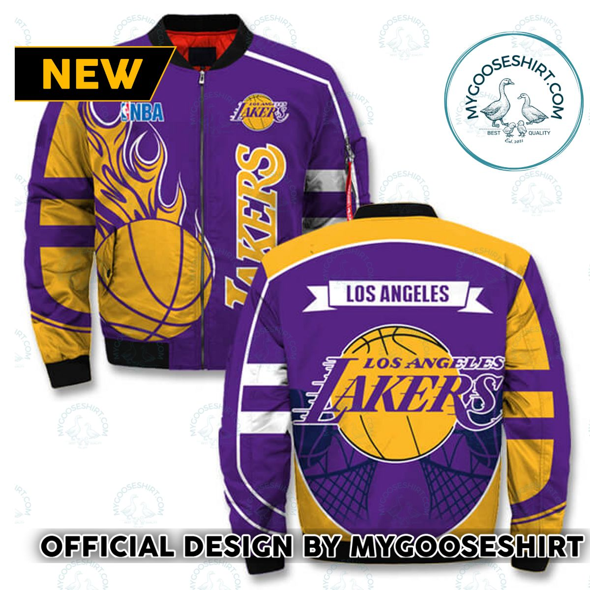 NBA LOS ANGELES LAKERS BLAZING BASKETBALL WINTER BOMBER JACKET | by  Mygoosesp | Medium