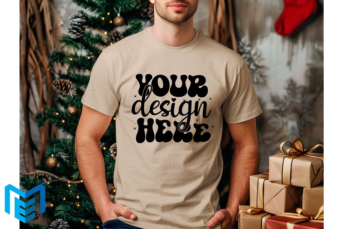 Gildan 18000 Christmas T-shirt Mockup Free Download | by Gracegraphics ...