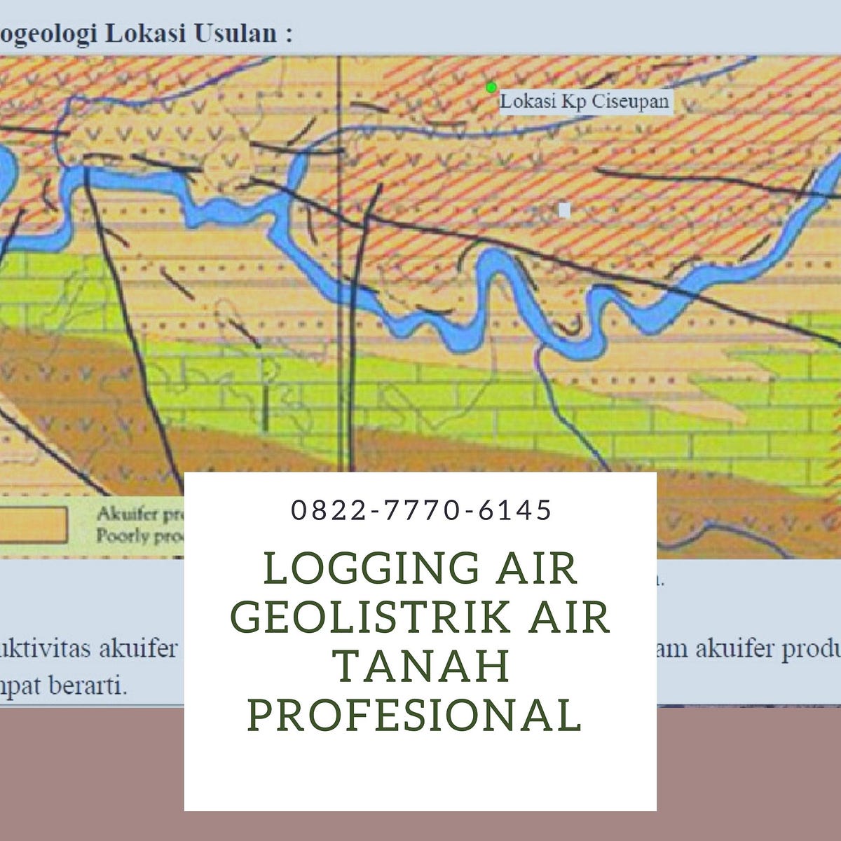 Contoh peta geolistrik untuk pencarian air tanah