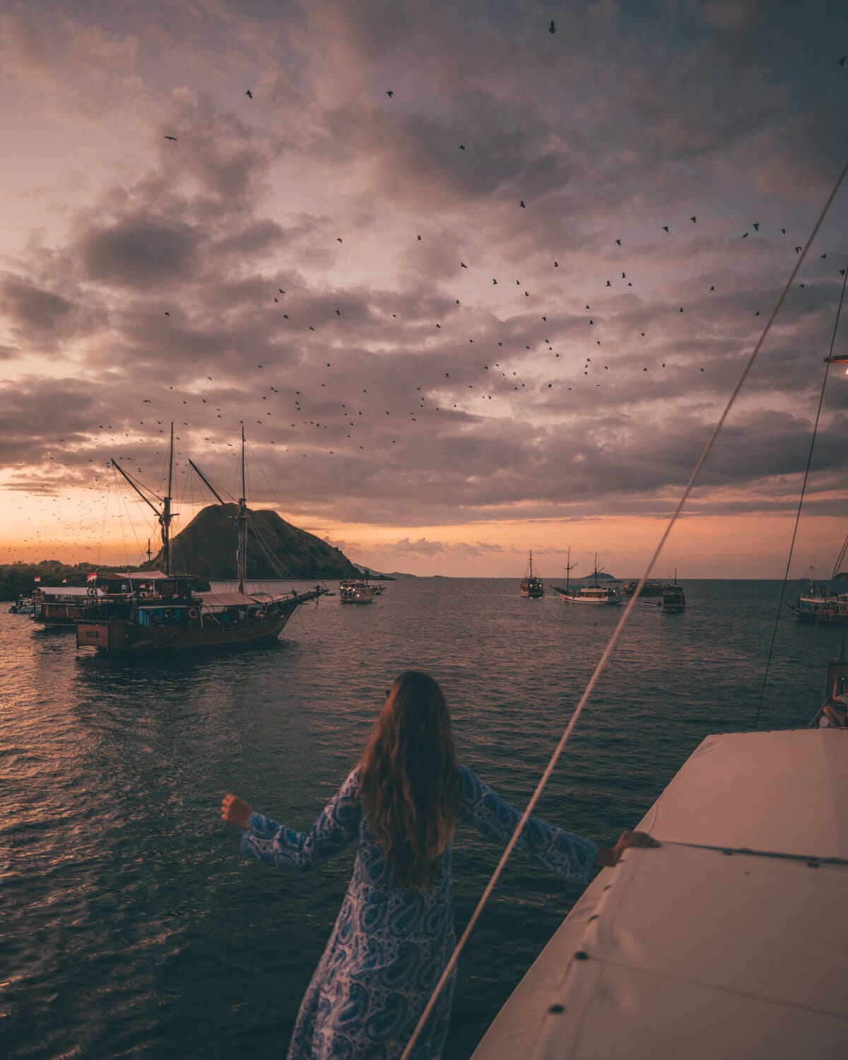 Labuan Bajo Pulau Kalong bat colony view