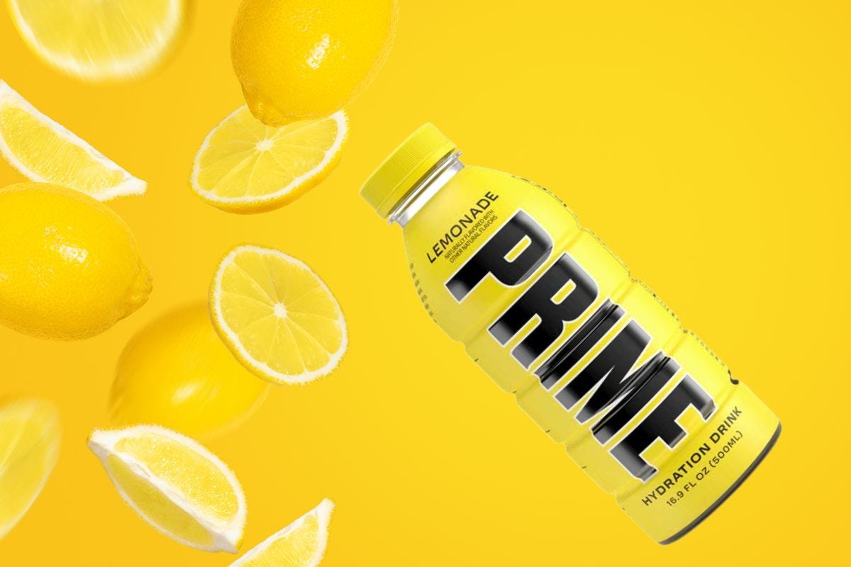 Lemonade Prime The Newest Flavor from the Creators of Prime Hydration