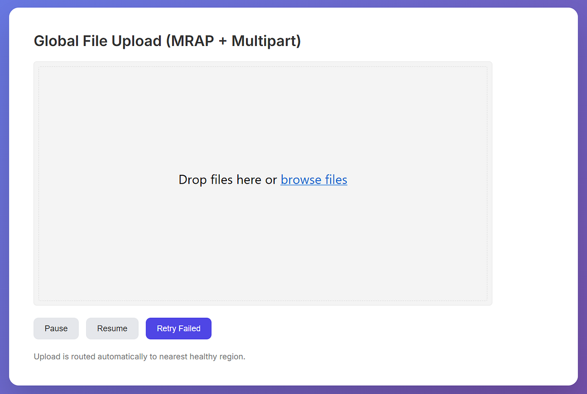 Building a Global Resumable File Upload System with S3 MRAP, Multipart ...