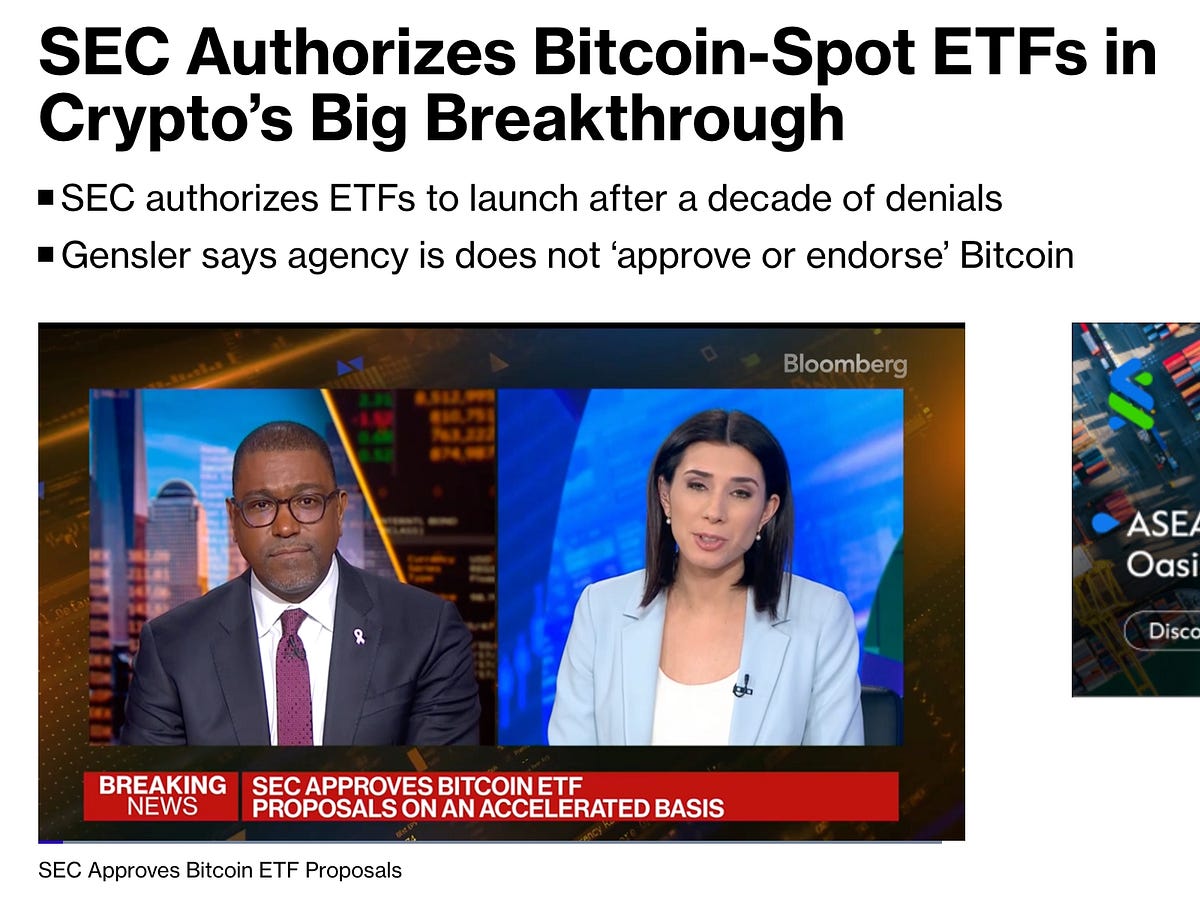 Landmark Approval: SEC Authorizes Bitcoin Spot ETFs, a Major Milestone for  Cryptocurrency | by DigiFinex | Medium