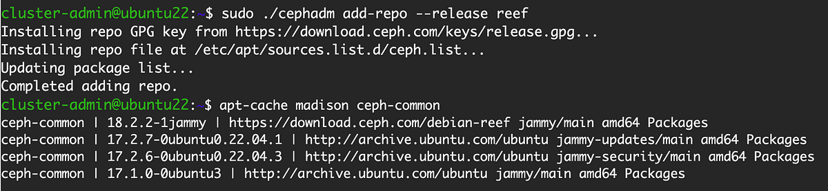 On Installing Ceph-common Package | by DaeGon Kim | Medium