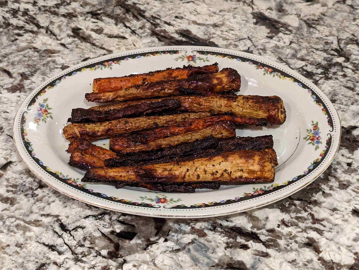 Roasted Heirloom Carrots. low carb vegan recipe by M x 3 Low Carb