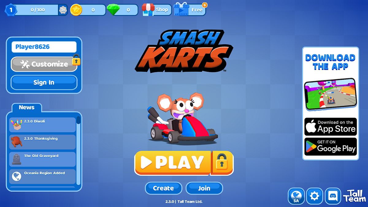 Smash Karts. Game Description by Unblocked Games 911 May, 2024 Medium
