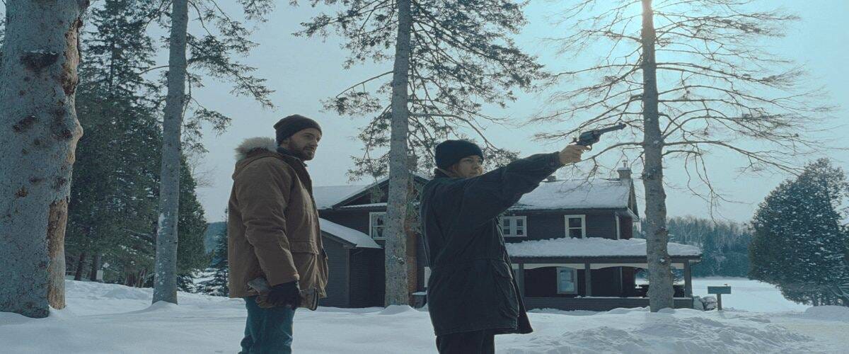 The couple from The Lodge. Photo: Neon