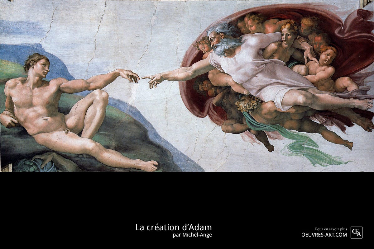 La Création d'Adam. Dans un premier temps, on peut voir sur… | by Gabriel  Celaya | Medium