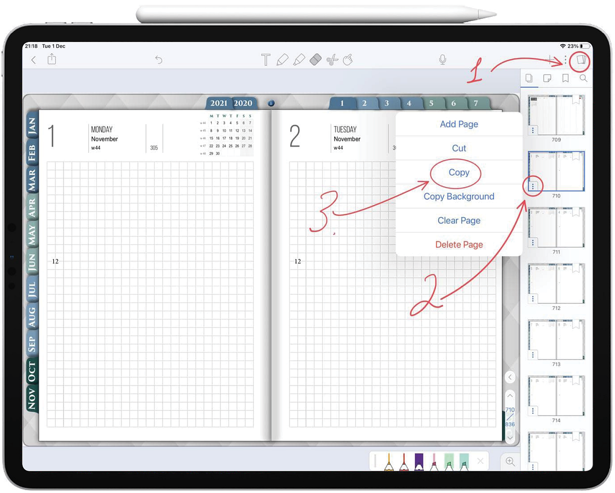 Notability How To Add a Page or Duplicate pages DigitalPlanner Medium