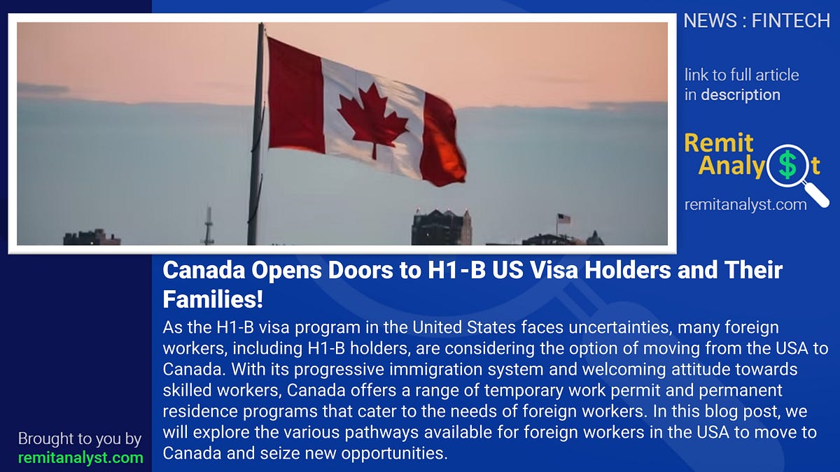 Canada Opens Doors To H1-B US Visa Holders And Their Families! | By ...