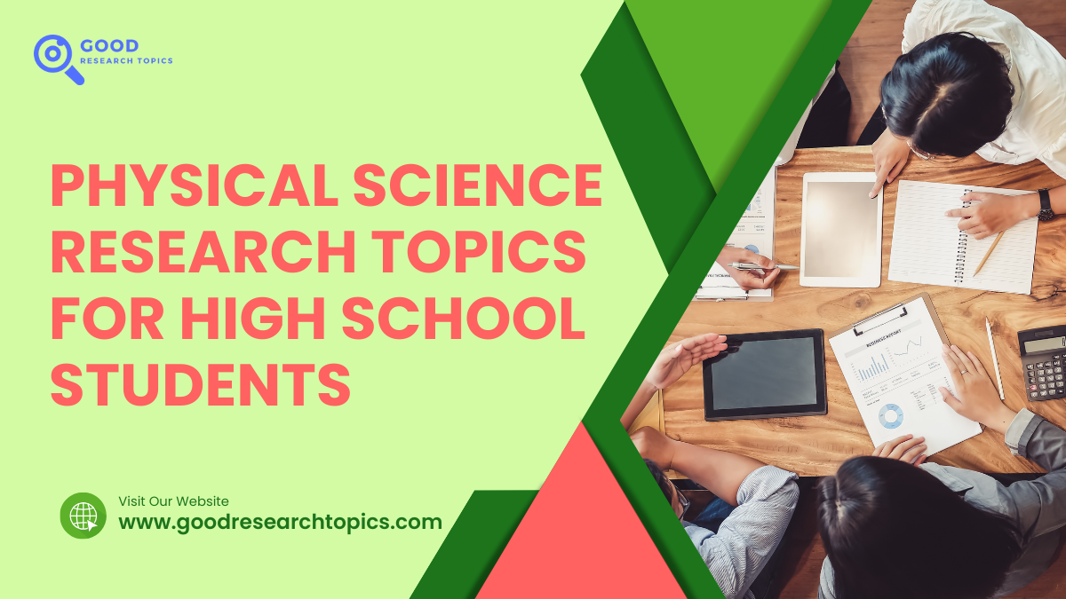 physical science research topics for high school students quantitative