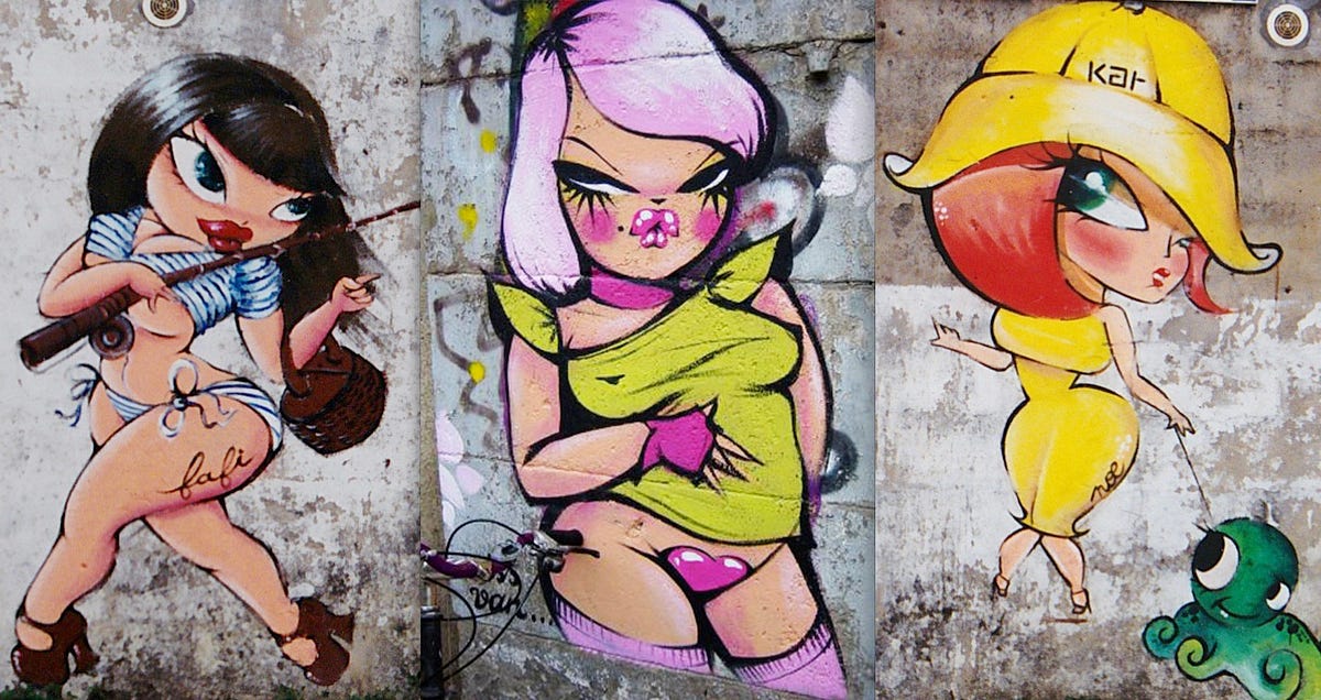 Sexy Female Graffiti Characters - Bombshells: The Graffiti Art of Miss Van, Kat & Fafi* | by Paco Taylor |  Medium