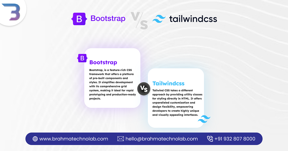 Bootstrap vs Tailwind CSS. Bootstrap | by BRAHMA TECHNOLAB | May, 2024 ...
