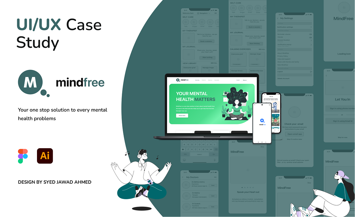 Mindfree: A UX/UI Case Study on Mental Health | by Syed Jawad Ahmed ...