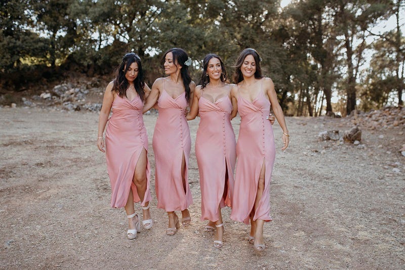 What shoes to wear with a long bridesmaid dress? | by Stylescentre.com |  Medium