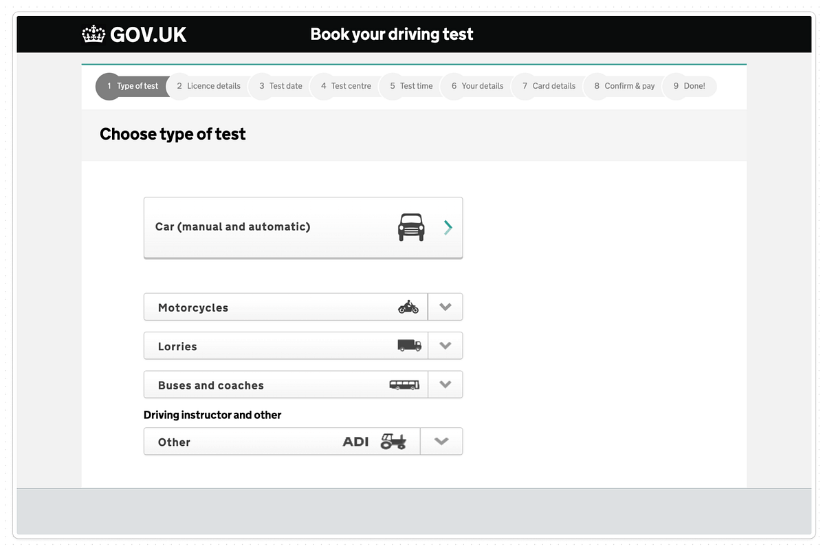 DVSA Driving test rapid UX review | by Rhys Merritt | Medium