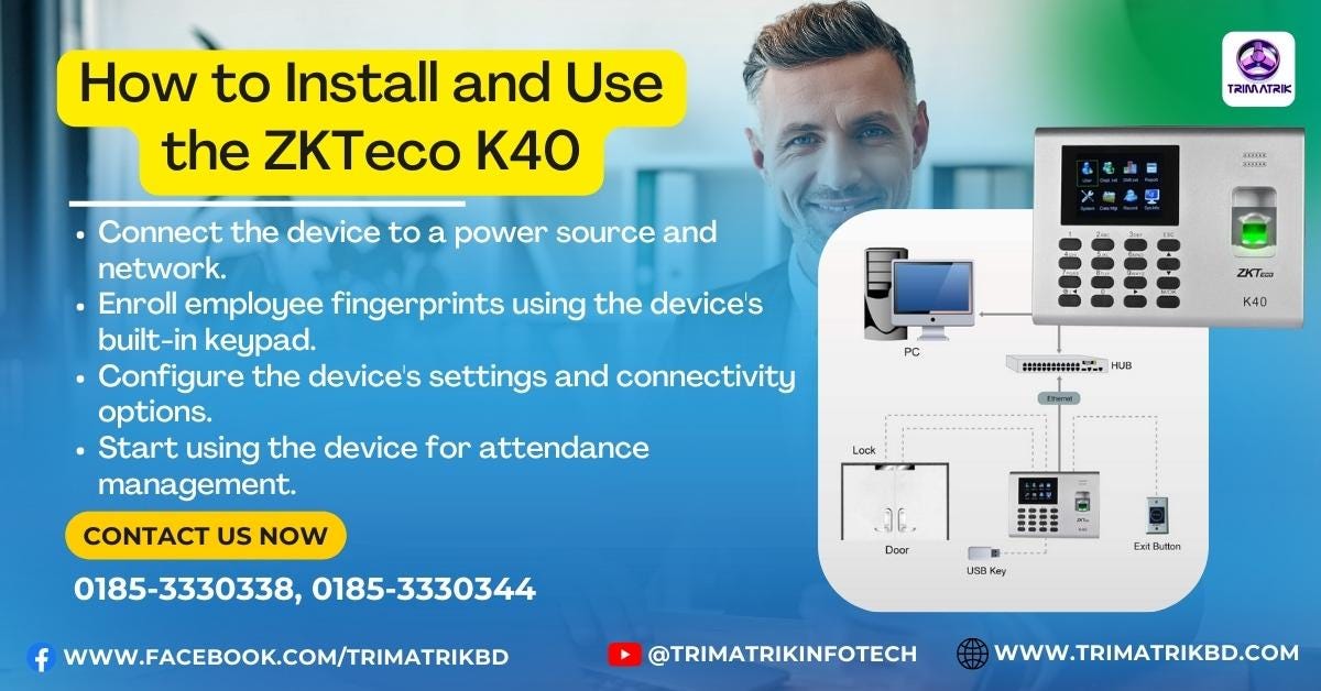 ZKTeco K40 Connection Diagram Resource Technology