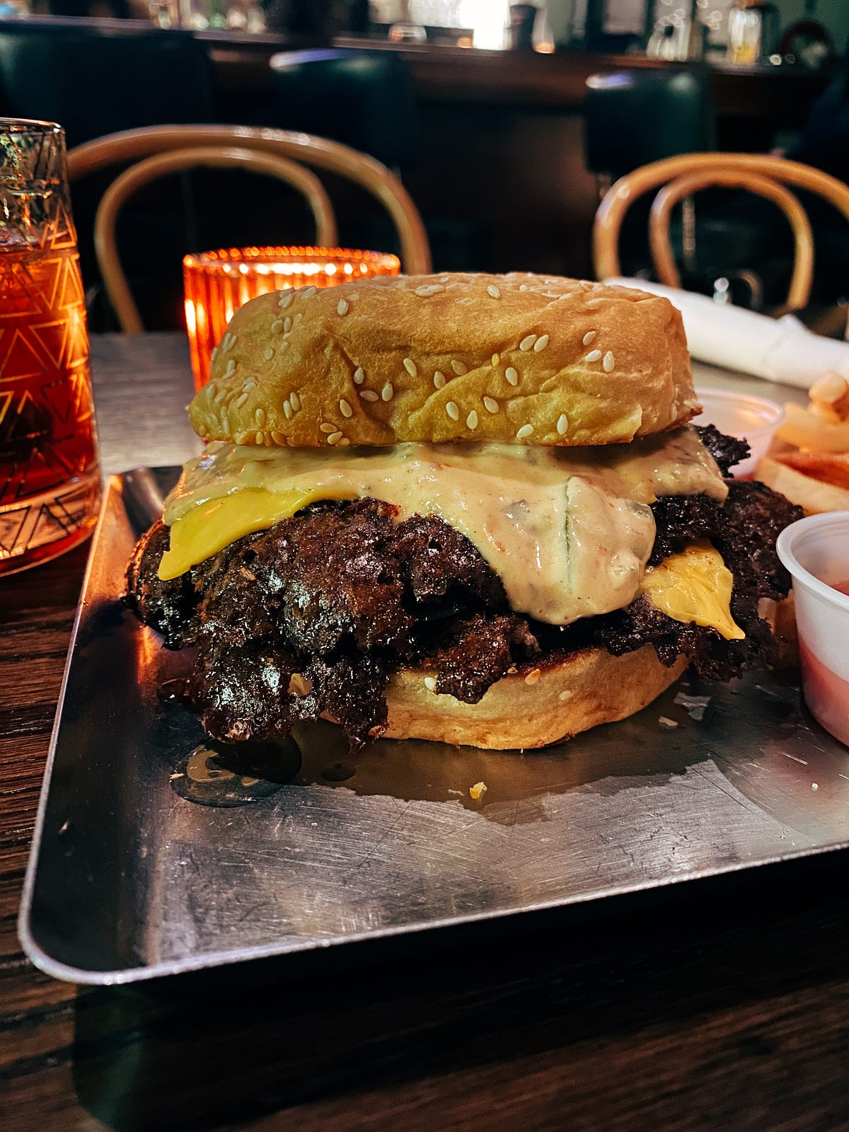 The L. St Smash Burger From The Leavitt Street Inn & Tavern Is A