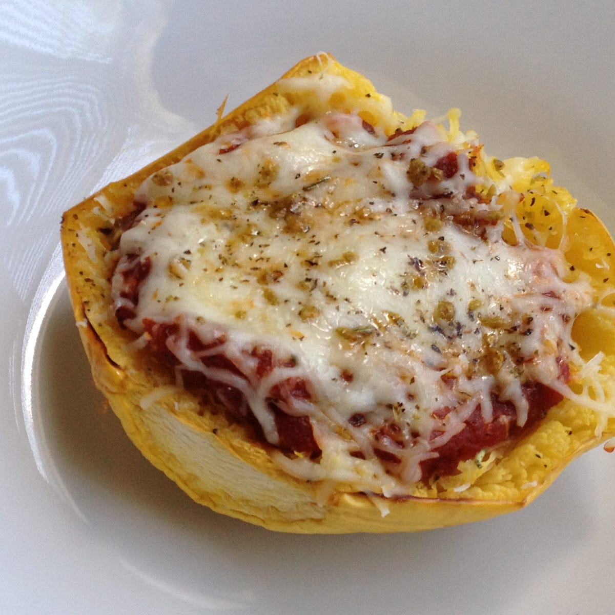 Baked Spaghetti Squash Marinara. I wanted to do a quick and easy… by