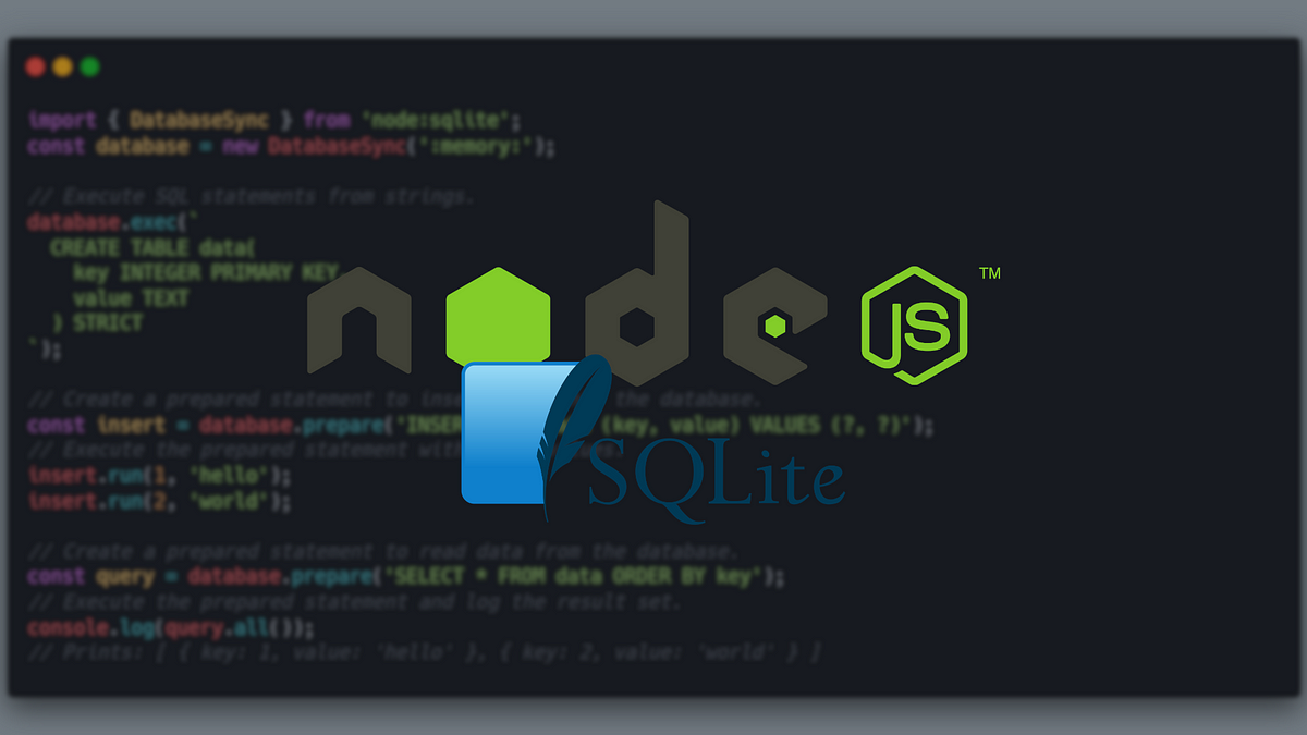 SQLite Built-In: A Game-Changer for Node.js Development | by Gino S ...
