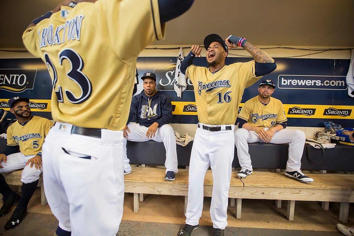 Cerveceros Day at Miller Park. Today the Milwaukee Brewers hosted