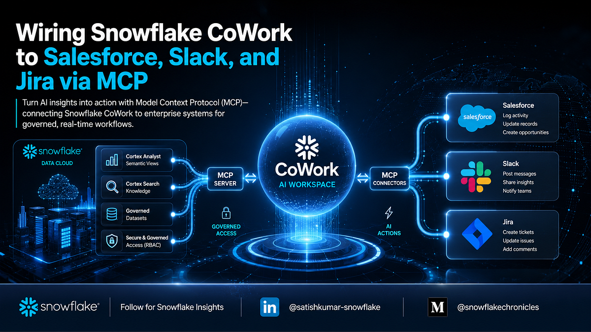 Wiring Snowflake CoWork to Salesforce, Slack, and Jira via MCP