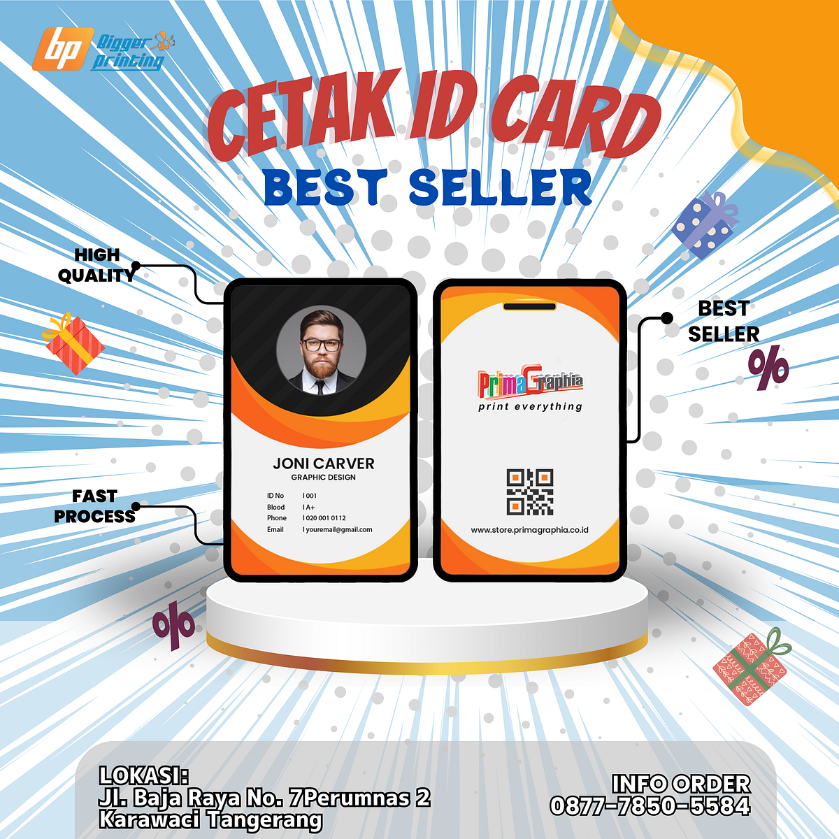 BEST SELLER, Wa./Call 0877–7850–5584,Cetak Id Card di Kosambi Kab ...