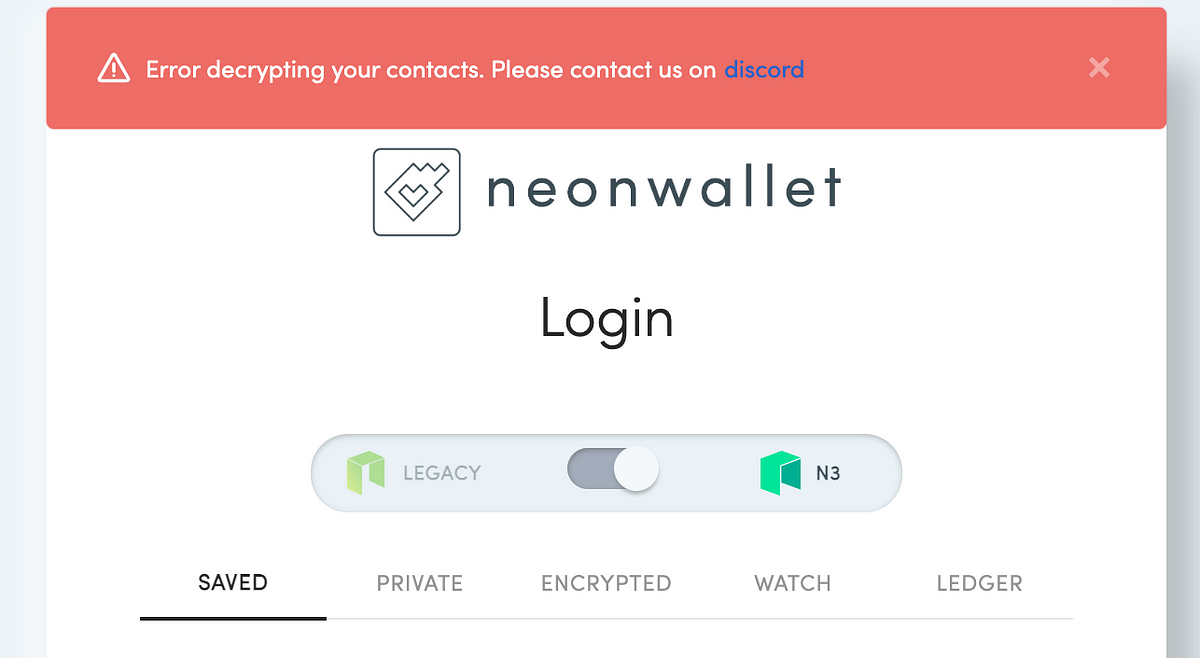 Fixing contact list decryption in Neon Wallet | by Joe Stewart | Medium