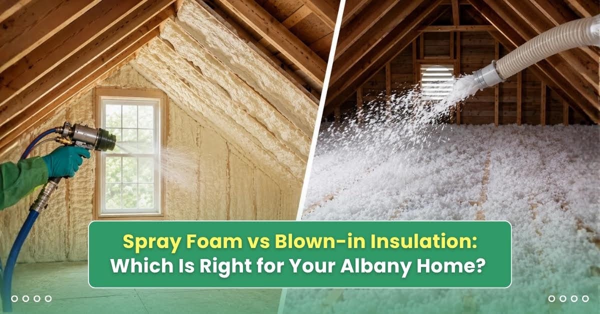 Spray Foam vs Blown-in Insulation: Which Is Right for Your Albany Home?