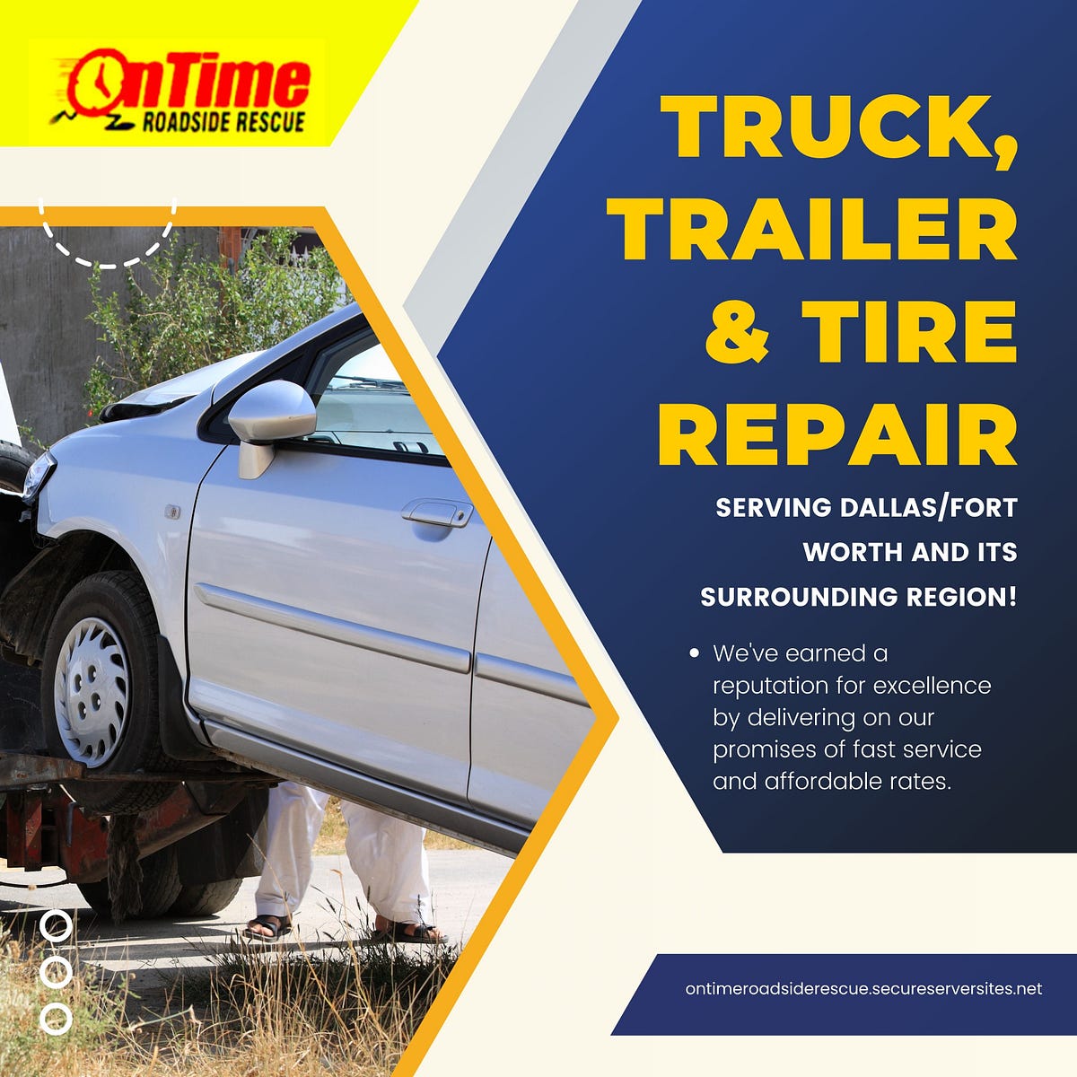 Emergency Tire Change — Glendale, AZ. by On Time Roadside Services