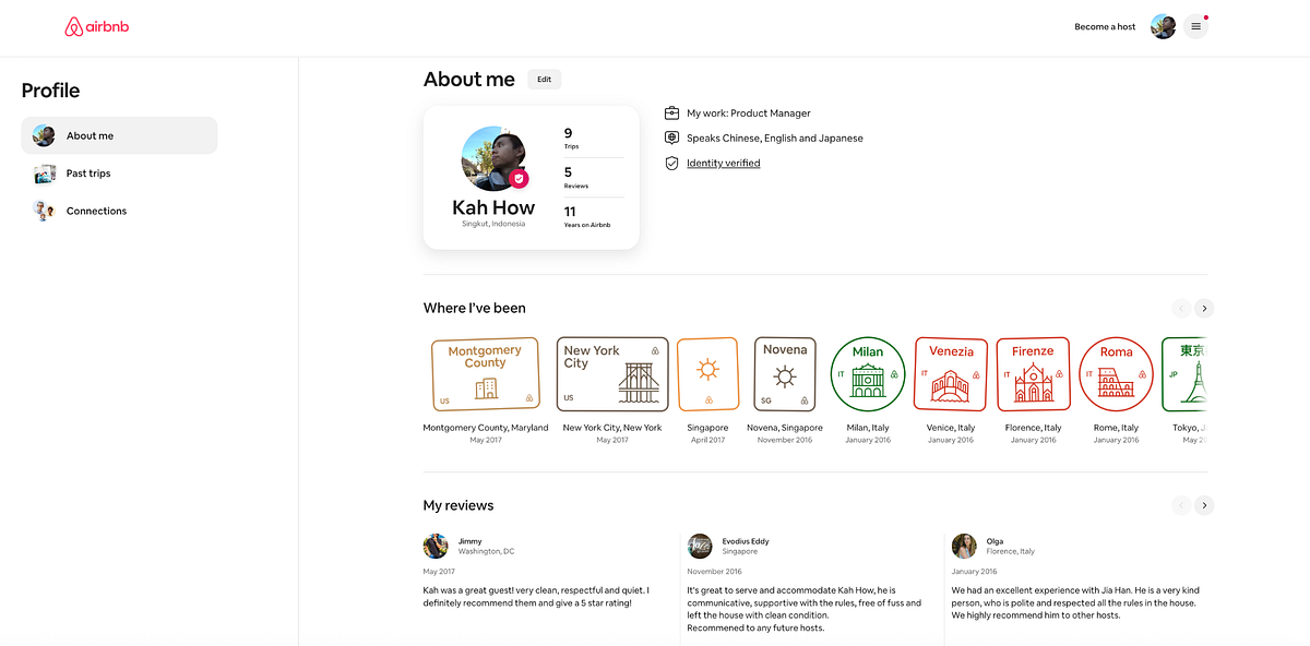UI: Airbnb User Card. Ever tried improving your UX eye using… | by ...