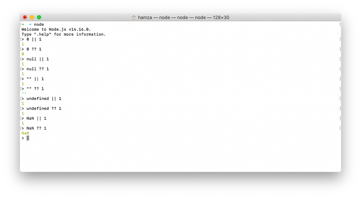 The difference between || and ?? operators in Javascript & NodeJS | by ...