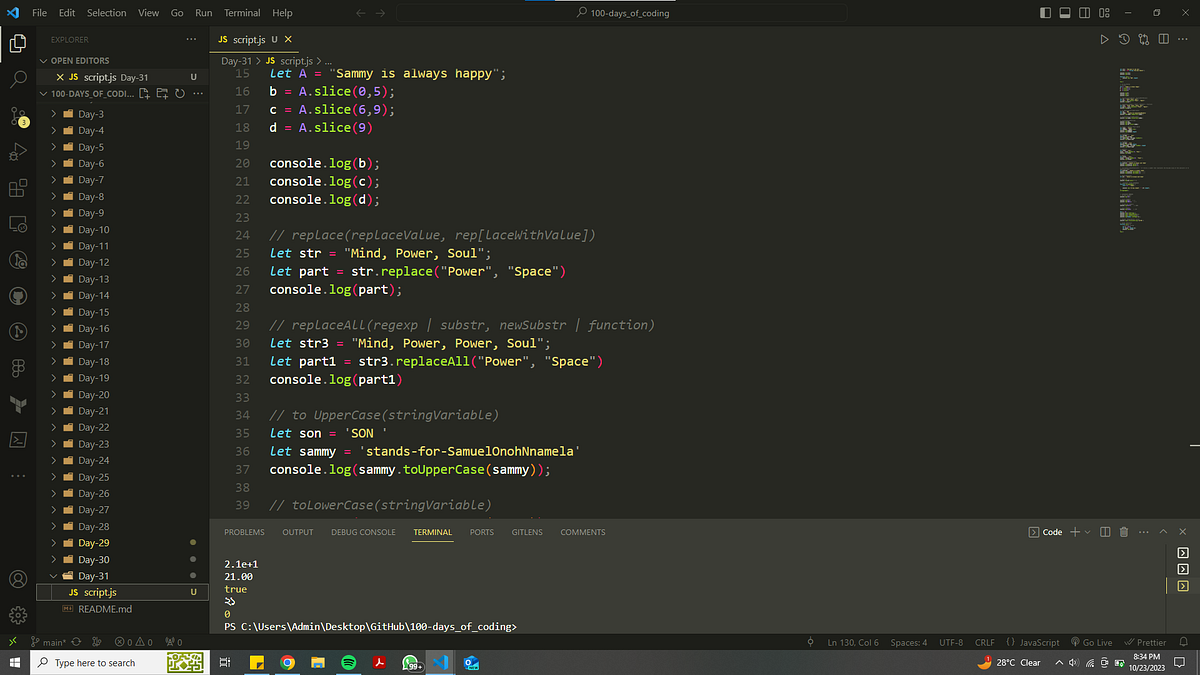 JavaScript String, Numbers and its Methods | by Samuelonoh | Medium