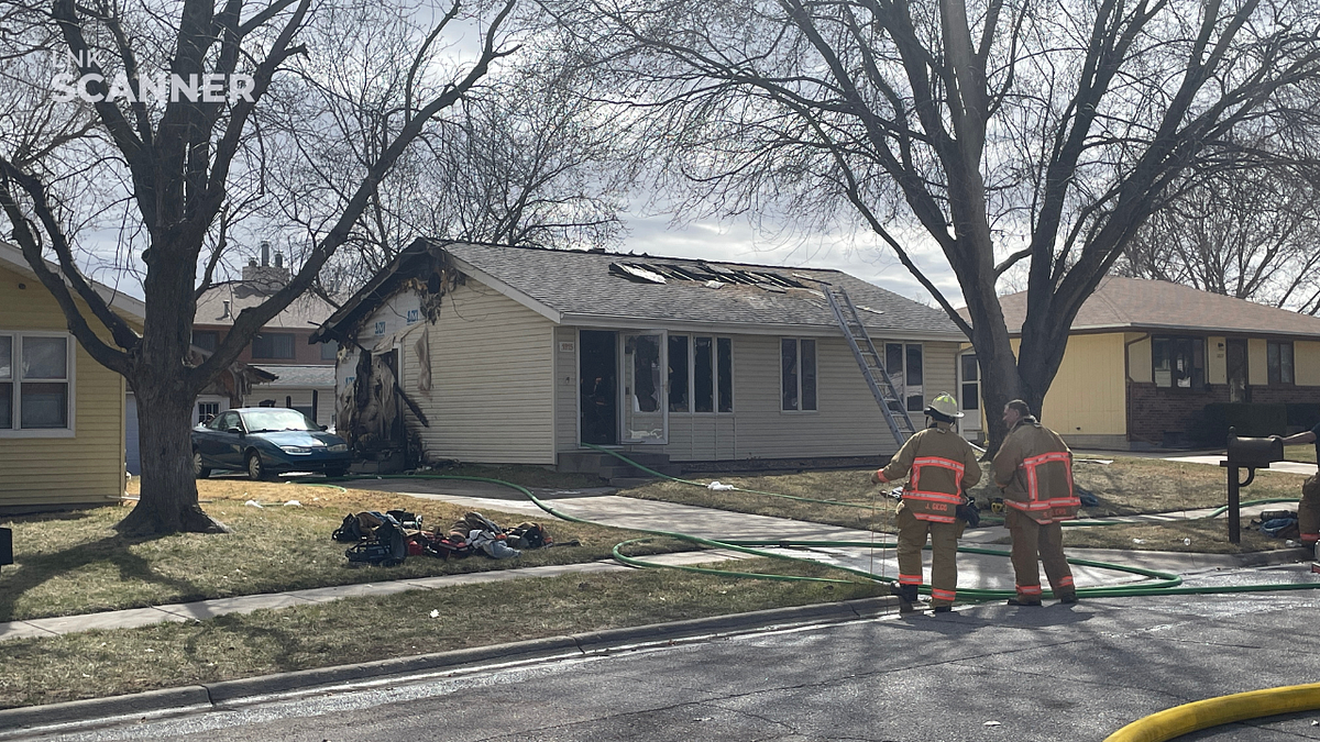 Lincoln Fire & Rescue Response to Fully Engulfed House Fire in North