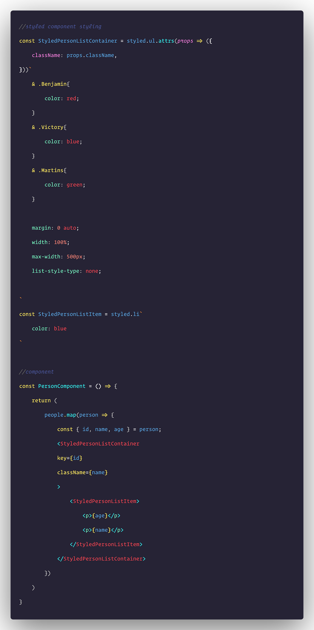 How to add ClassNames to Styled Components by Otuya Justice Medium