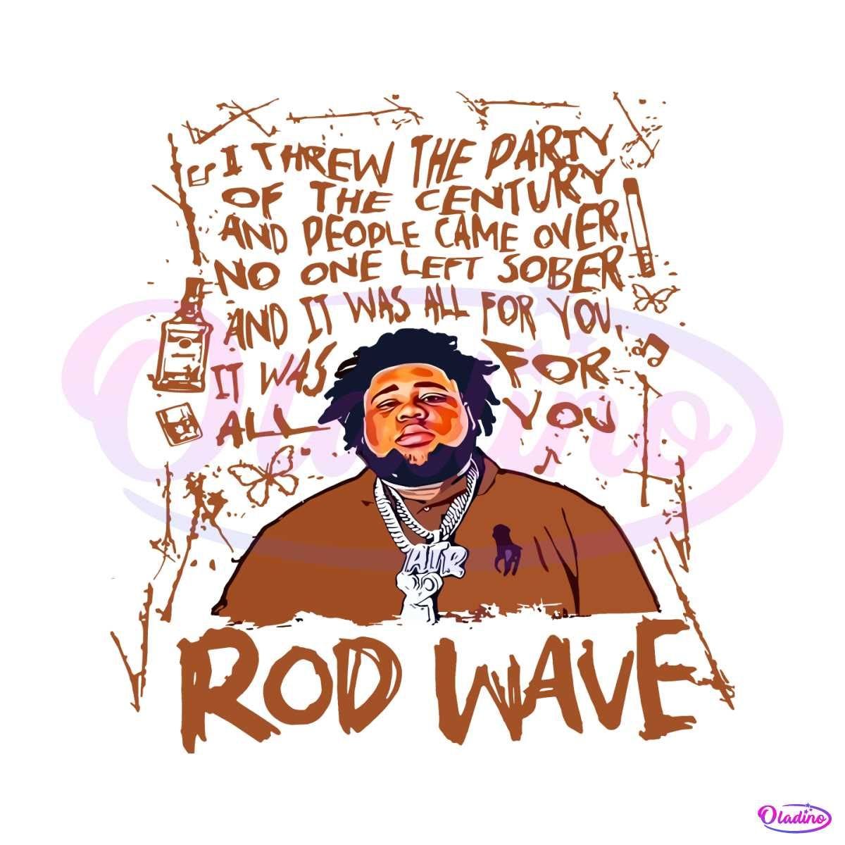 V Rod Rapper Rapper Rod Wave I Threw The Party PNG - Karen Lane - Medium