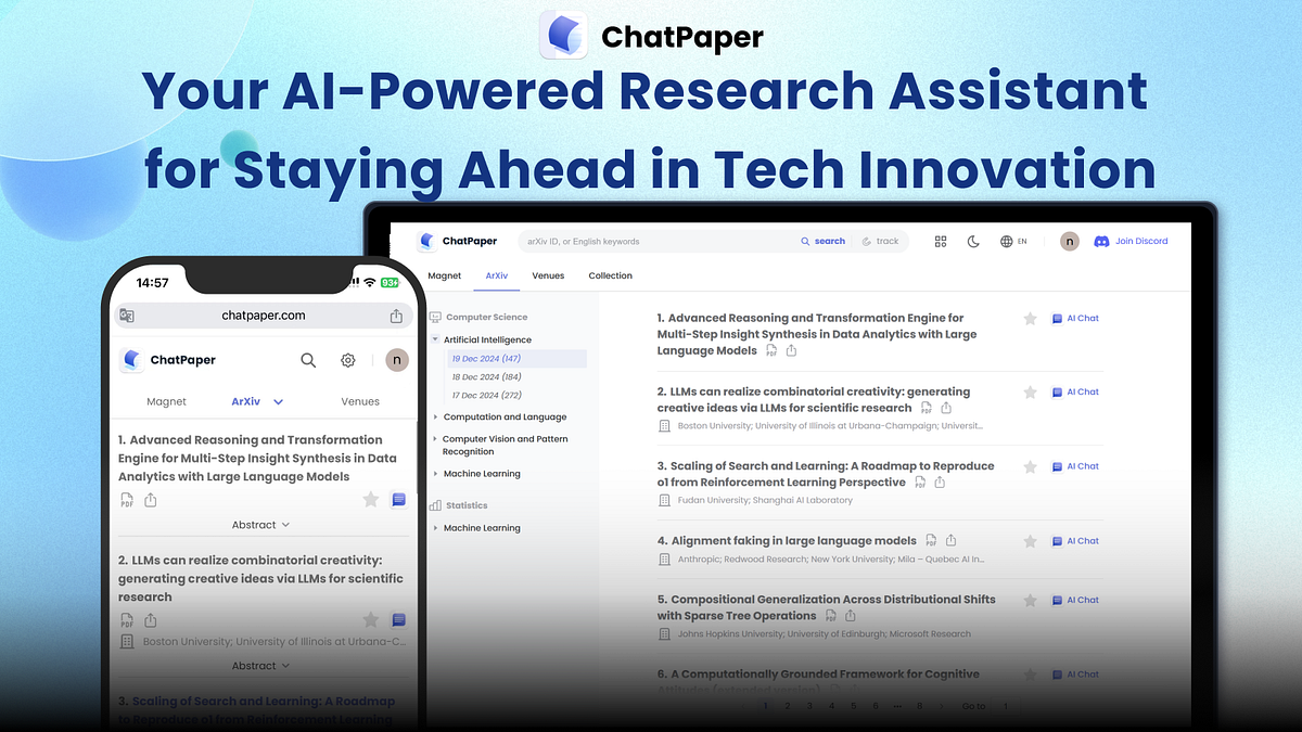 ChatPaper: Your AI-Powered Research Assistant for Staying Ahead in Tech ...