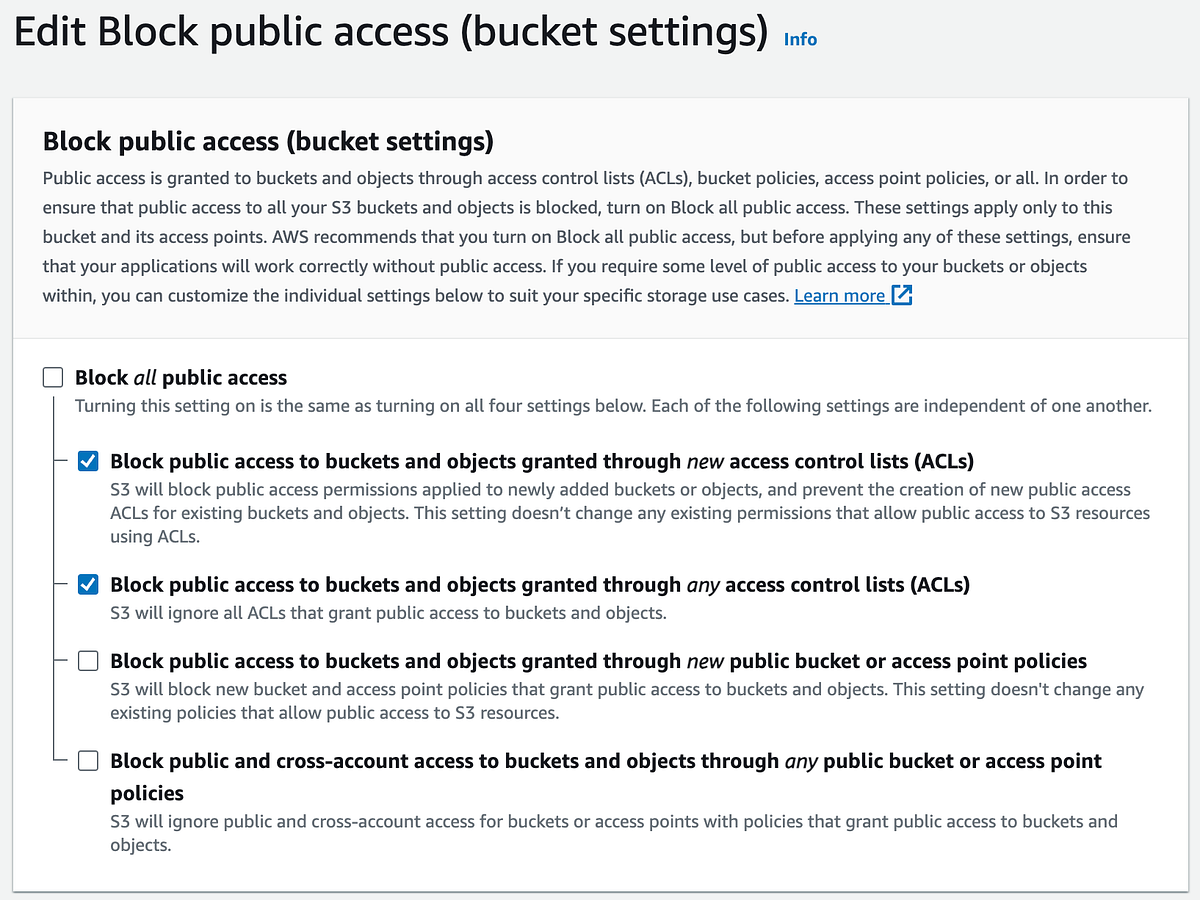 Restricting access to the S3 bucket outside the application by Kuzey