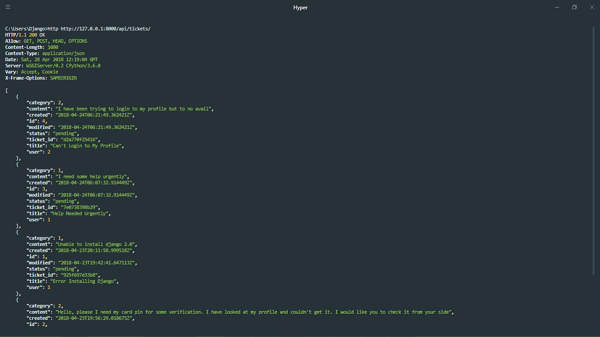 Building A Rest API Endpoint for Ticket App With Django — Part2 | by ...